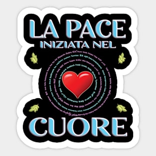 La Pace Initiata Nel Cuore - Italian Version Sticker